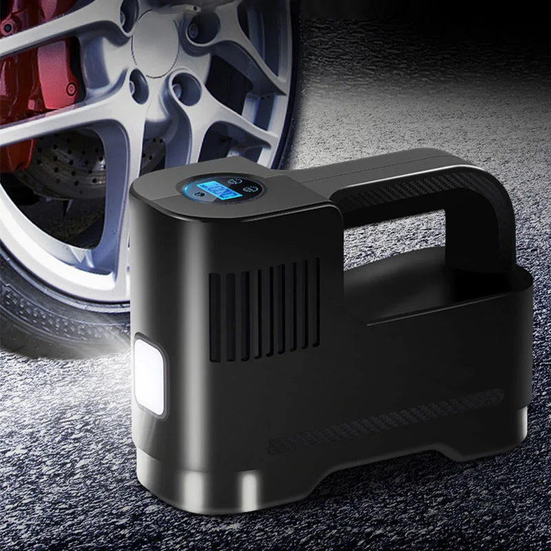 Wireless Car Air Compressor 120W Auto Car Tire Inflator Pump with LED Lighting Fast Replenish Electric Pump Air Inflator
