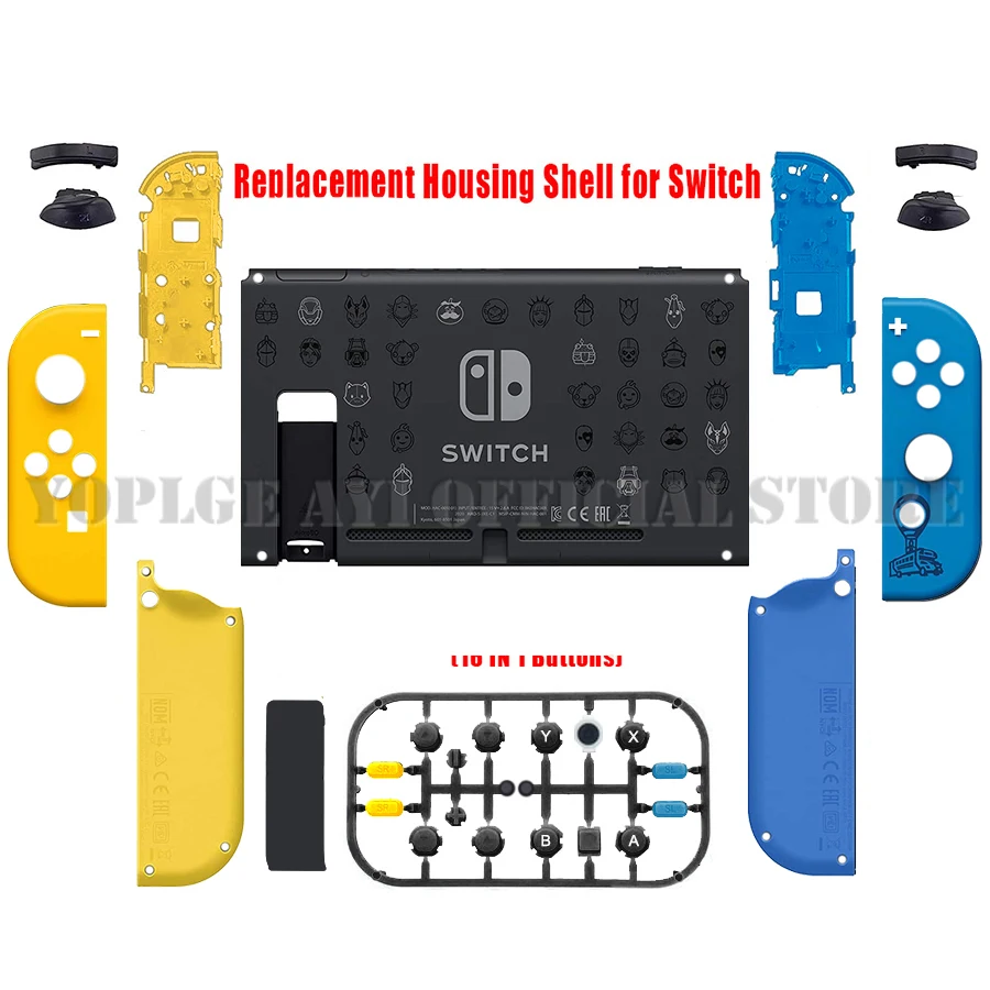 Запасная задняя панель Nintendo Switch Limited Edition для самостоятельной  сборки + ДЖОЙСТИК чехол + полный комплект кнопок для аксессуаров Nintendo  Switch | AliExpress