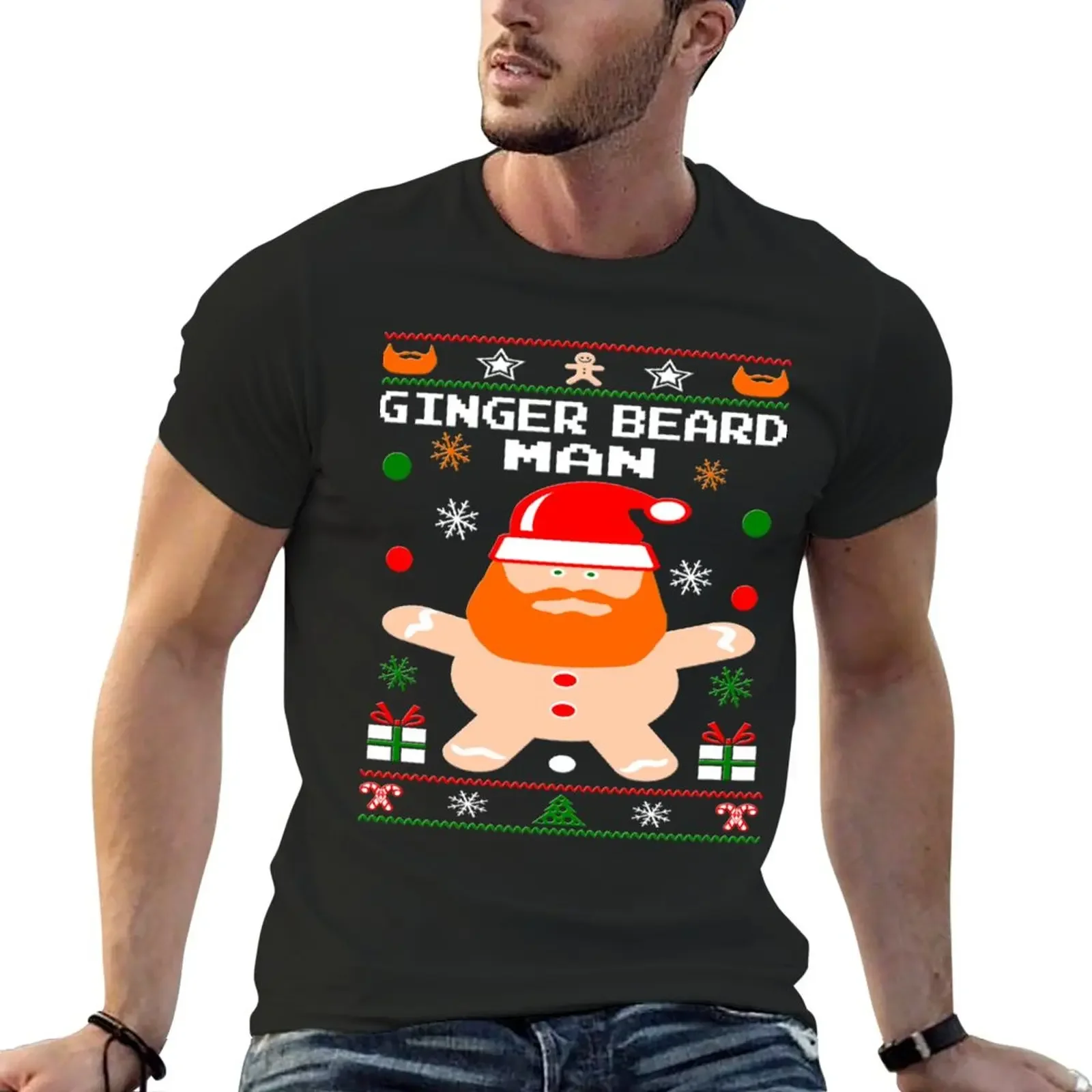 

Ginger Beard Man Christmas T-Shirt sports fans quick-drying summer tops mens vintage t shirts
