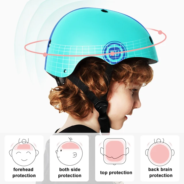 7pcs/set Kids Boy Girl Safety Helmet Knee Elbow Pad Sets Children Cycling Roller Skating Bicycle Helmet Protection Safety Guard 3