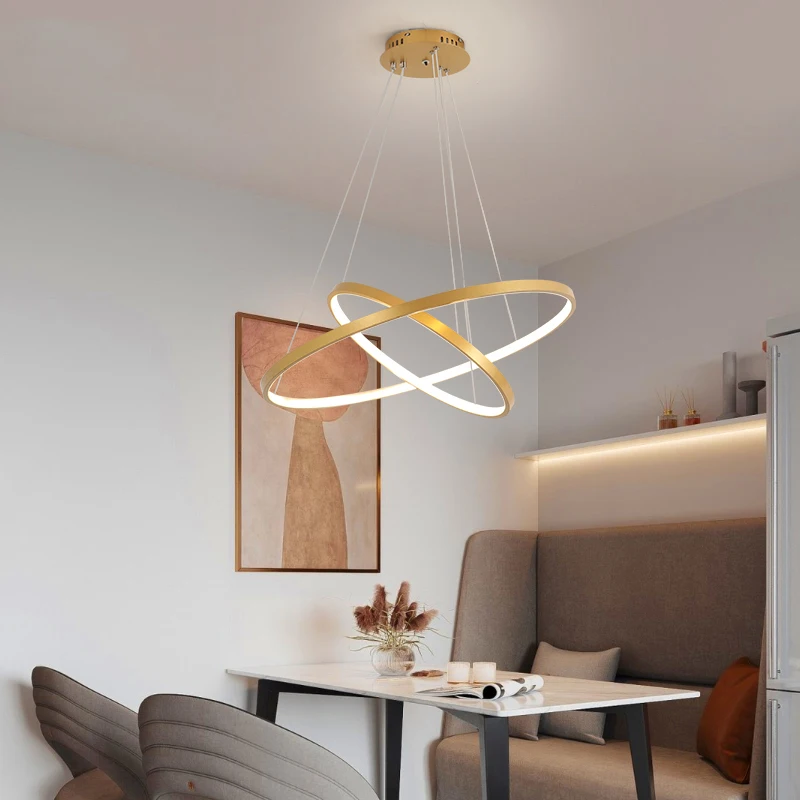 Chandelier Lighting Nordic Ring Led Dining Room Living Room Bedroom Interior Lamps