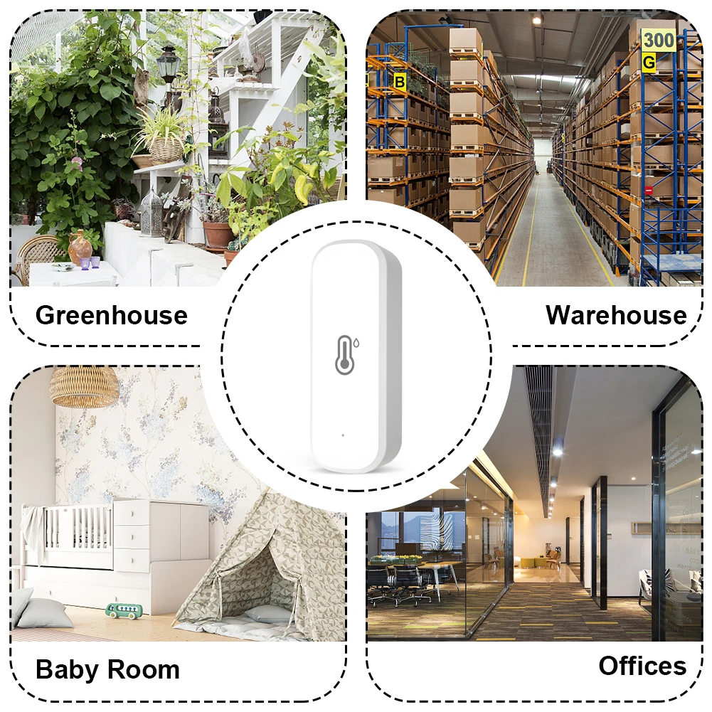 

New Tuya WiFi/Zigbee Smart Temperature Humidity Sensor Indoor Hygrometer Wireless APP Remote Smart Life Equipment Supplies