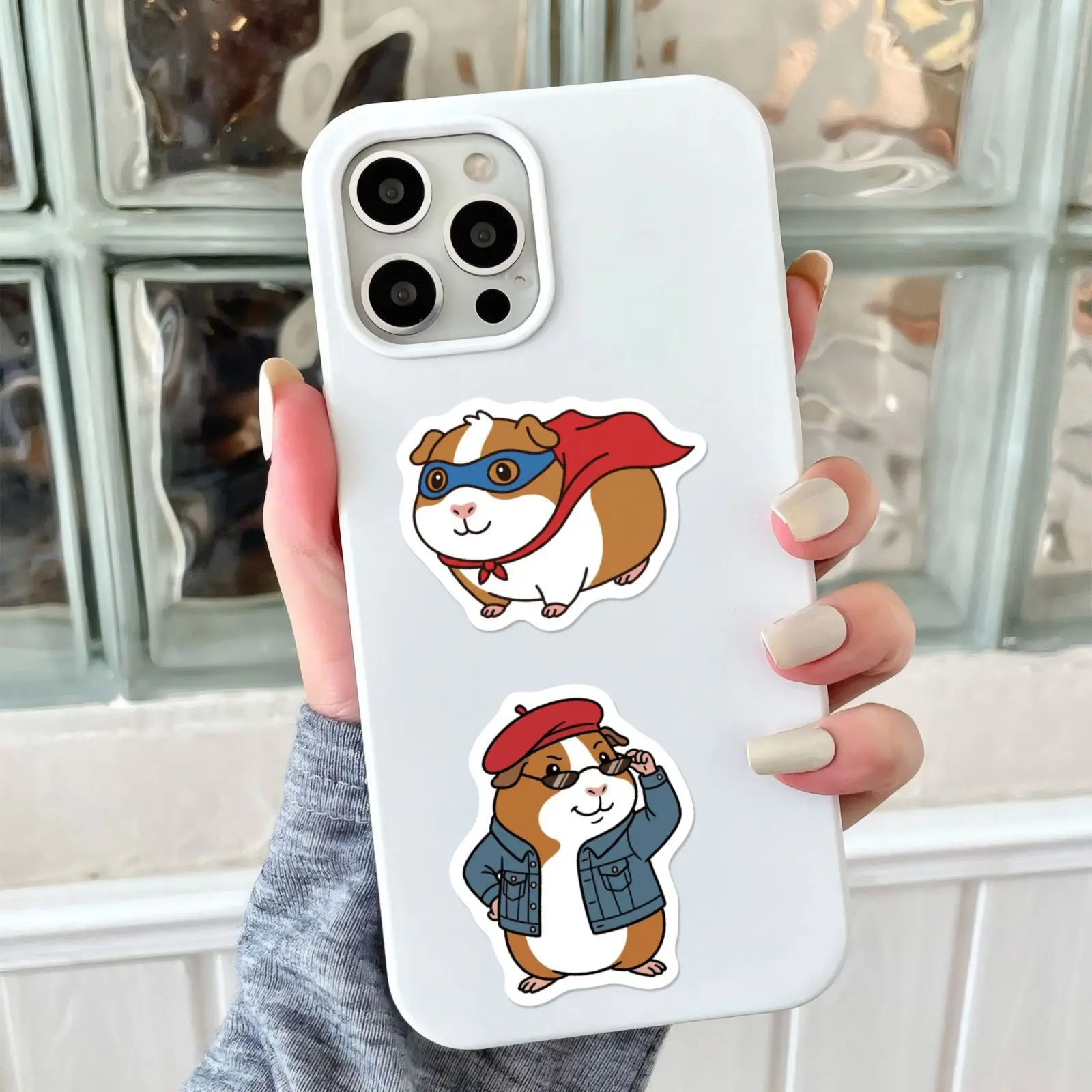 56/112 Pcs 귀여운 기니피그 동물 스티커 헬멧 스케이트 컵 노트북 책상 문구 상자 용 스크랩북 이동식 데칼