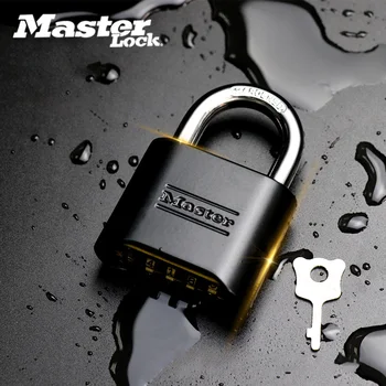 Master Lock 4-Digit Number Combination Password Lock Waterproof Suitable for Indoor Outdoor Fence Door Sturdy Padlock Code Locks 1
