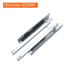 Kitchen and Bath Drawer Slide Rail with Rebound Press and Push - to - Open Mechanism (16inches 400MM)