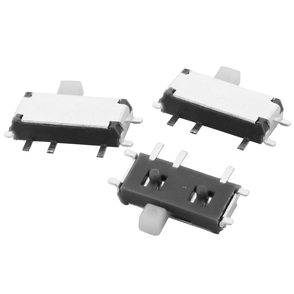 

60PCS 7 Pin Mini Slide Switch On-OFF 2 Position Micro Slide Toggle Switch 1P2T H=1.5MM Miniature Horizontal Slide SMD Switch