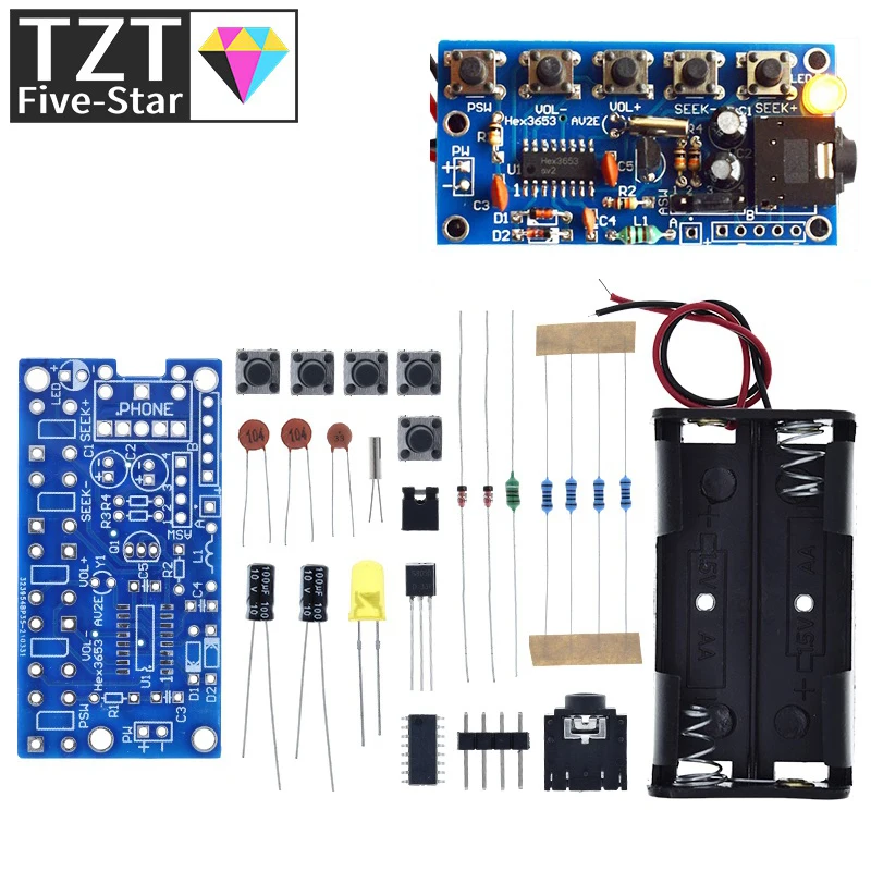 Kit Elettronici Fai Da Te Modulo Ricevitore Radio Fm Stereo Wireless Pcb 76Mhz-108Mhz Dc 1.8V-3.6V