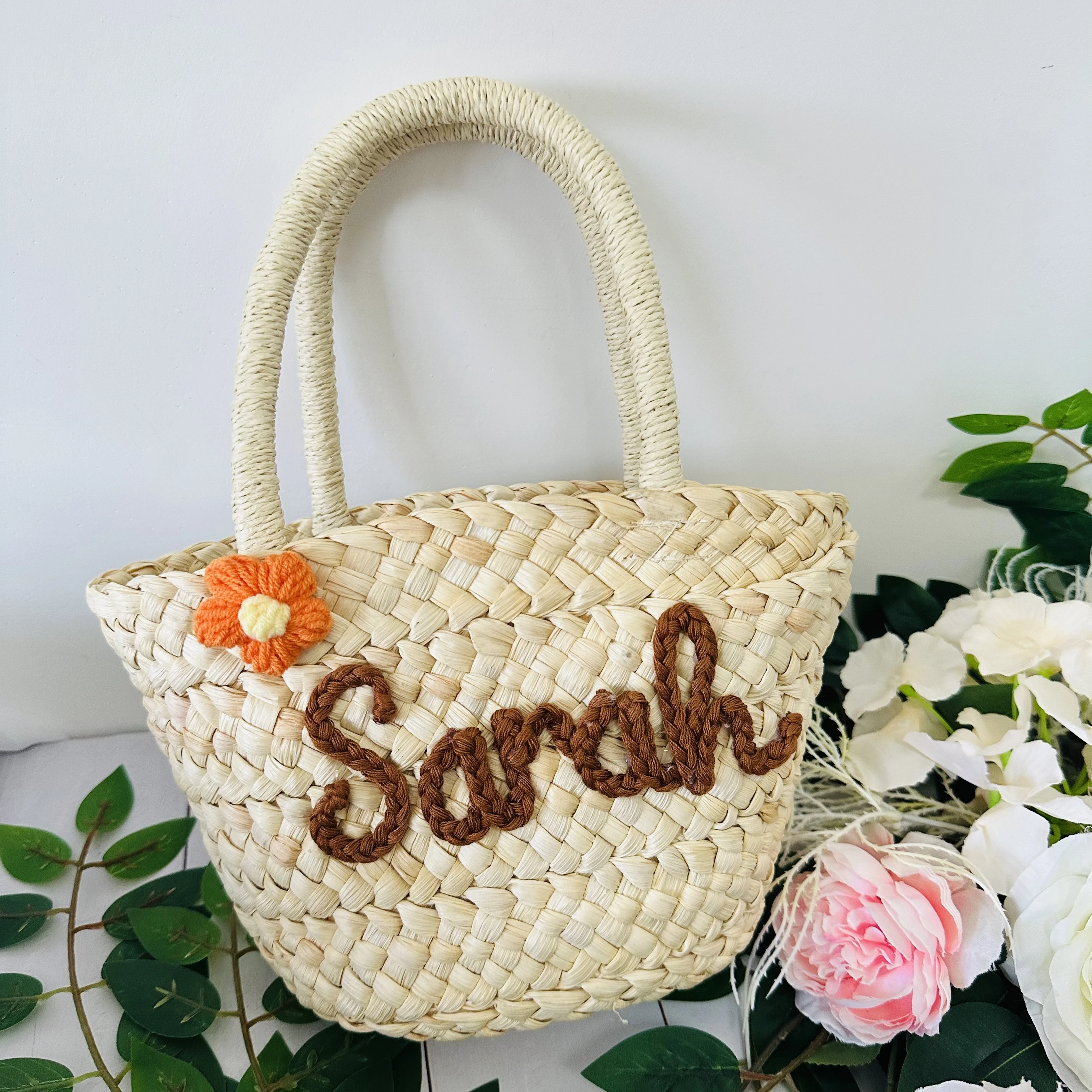 Straw Bags Personalized Wedding Guest Gift Monogrammed Bag Bridal Shower Bags,Beach Bag, Straw tote, Embroider
