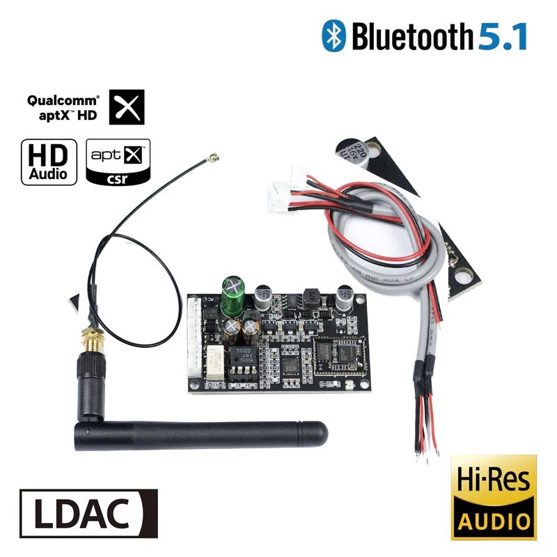 Tanie DLHiFi QCC5125 ES9038Q2M LDAC 5.1 bezstratnej HiFi Bluetooth Audio odbiornik