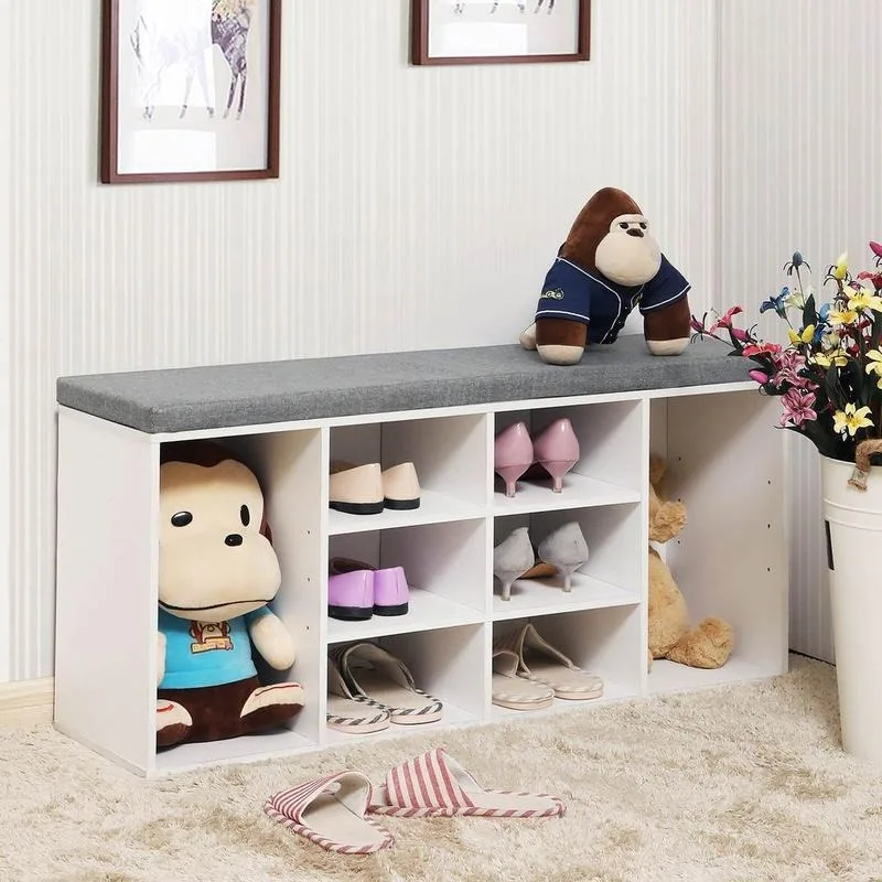 VASAGLE Cubbie Shoe Cabinet Storage Bench