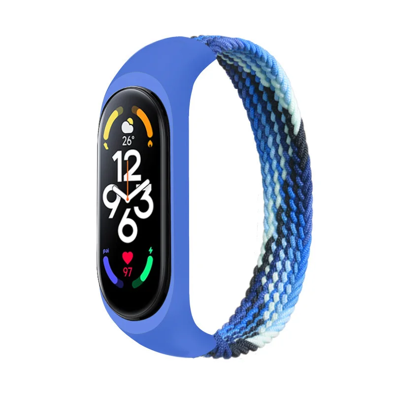 Cinturino Liscio Blu Freddo Per Xiaomi Mi Band 5/6/7 / Amazfit - Foto 6