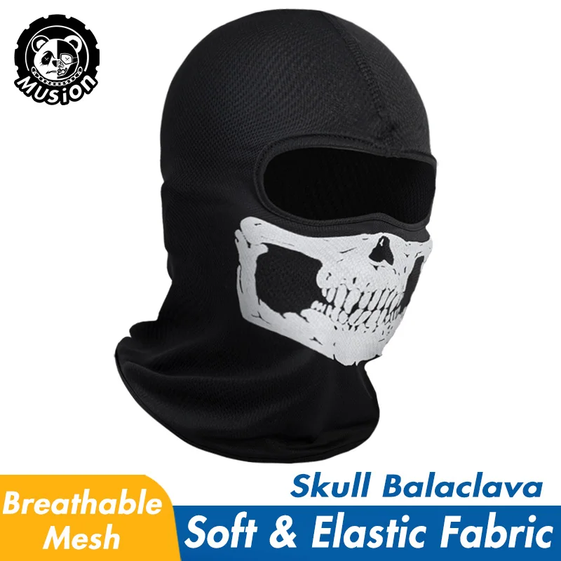 Black Ghosts Balaclava Full Face Mask for Outdoor Adventures and Sports