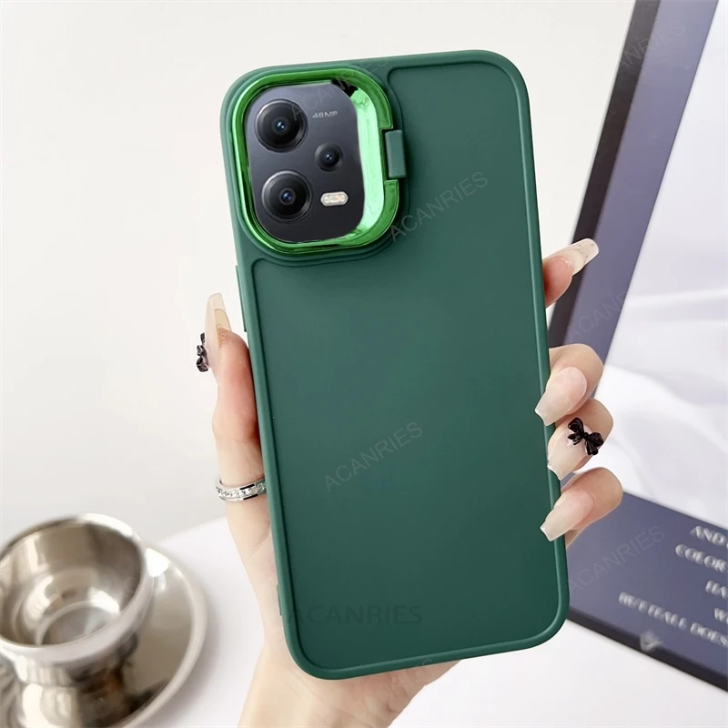 Invisible Holder Silicone Soft Case For Xiaomi Mi Poco X5 Pro 5G X3 Nfc X6 C65 M6 4G M3 F6 Stand Cover Poko X 5 3 M 6 5pro 3pro_voghion.com