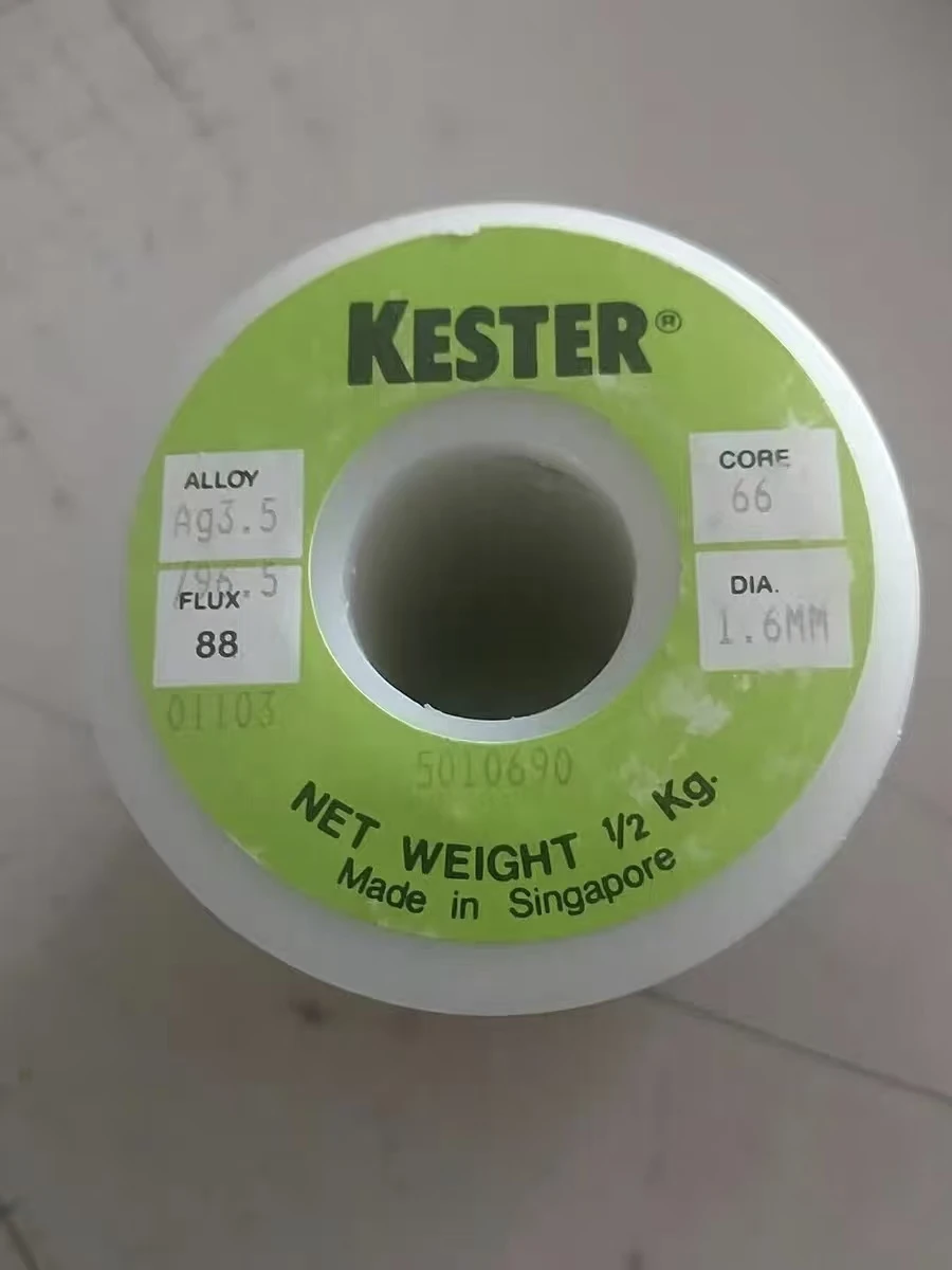 미국산 케스터 고순도 은납땜선 96.5Sn 3.5Ag 와이어 직경 1.6mm 무연 납..