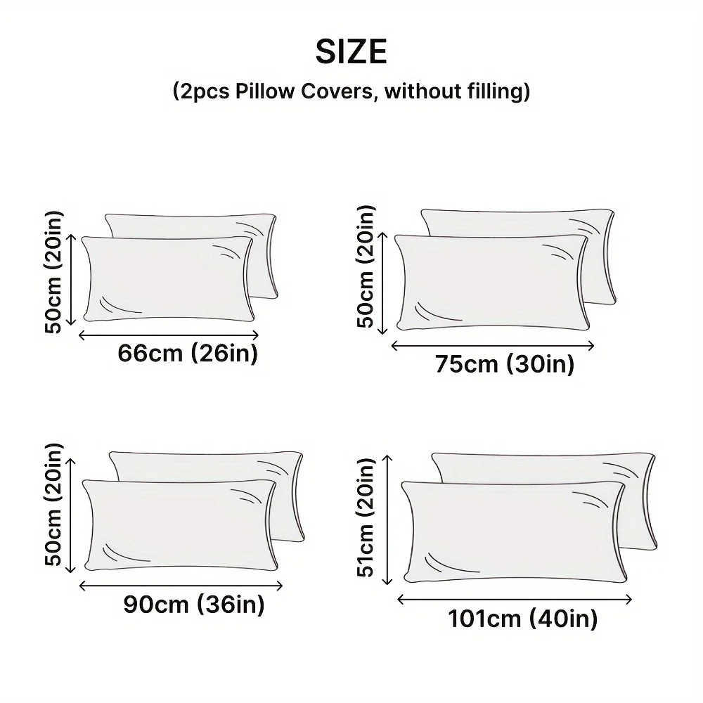 2pcs Zippered Waterproof Pillow Cover, Oil-resistant Knitted Pillow Protector for Bed Sleeping Pillowcase 3