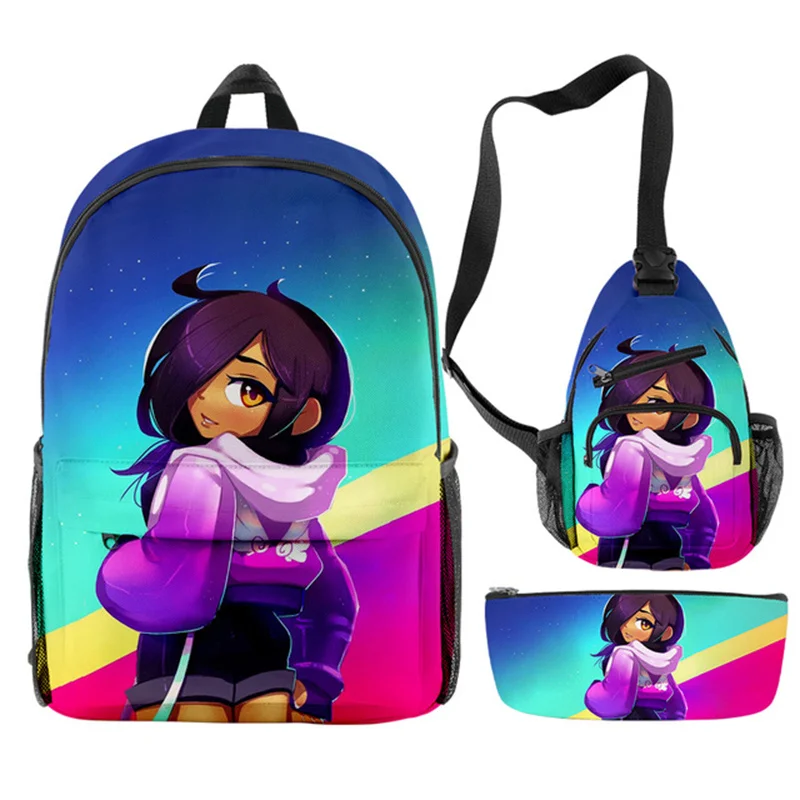 3d Printed Aphmau Backpack Schoolbag Primary Middle School Students Boys  Girls Anime Cosply School Bag Shoulder Bag Pen Case