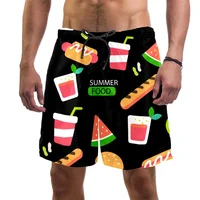 New Harajuku Ice Cream Printing Beach Shorts Tropical Fruits Graphic Board Shorts Men Fashion Funny Swiming Trunks Hawaiian Pant 2