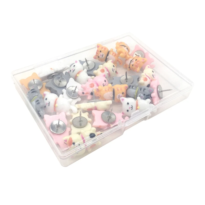 

30 Pack for Cat Push Pins Thumb Tacks for Cork Boards for Home Office Schoo