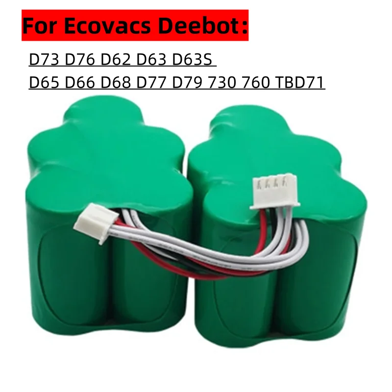 

for Ecovacs Deebot 6V 7000mAh Replacement NI-MH Battery for D73 D76 D62 D63 D63S D65 D66 D68 D77 D79 730 760 TBD71