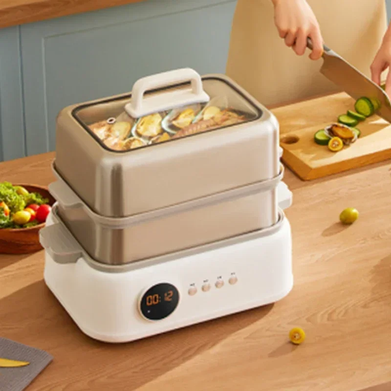 Brand-new Stainless Steel Electric Steamer Steamer Stew Pot Multi-functional Household Water-proof Stew Pot Automatic Reservatio
