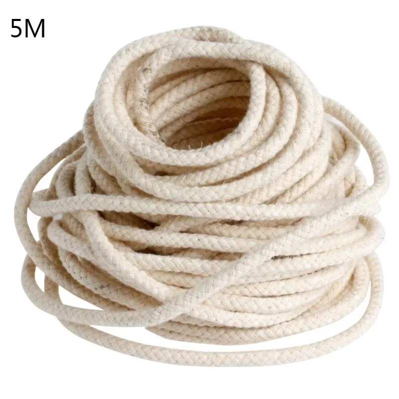 Oil Lamp Wicks 2/3/4/5/6/8mm round cotton wick burner for Alcohol lamp torch oil wine bottle 5m