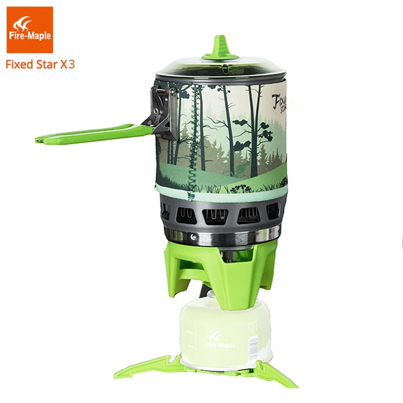Feuer Maple Camping Gas Brenner Outdoor Rucksack Kochen System 2200W 0,8 L  600g Mit piezo zündung Gasherd FMS-X3