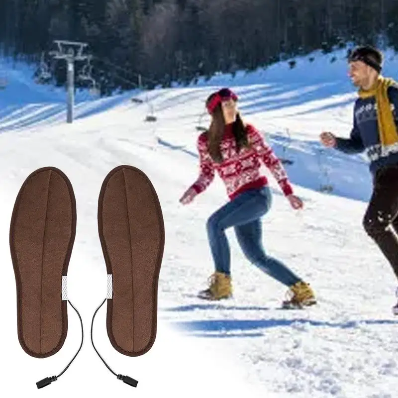 Heated Insoles USB Heating Shoes Insoles USB Electric Heating Thermal For Skiing Hunting Outdoor Fishing Hiking