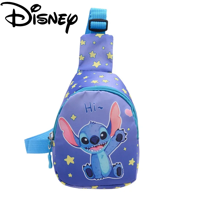 

Disney Stitch Chest Pack for Children Anime Cartoon Mermaid Minnie Mouse Frozen Crossbody Bags Mini Casual Shoulder Bags