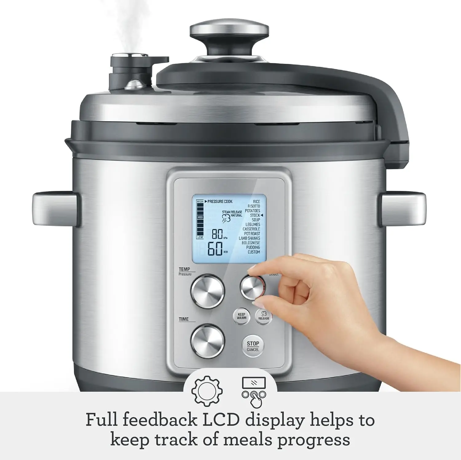 the Fast Slow Pro&trade; Pressure Cooker, BPR700BSS, Brushed Stainless Steel