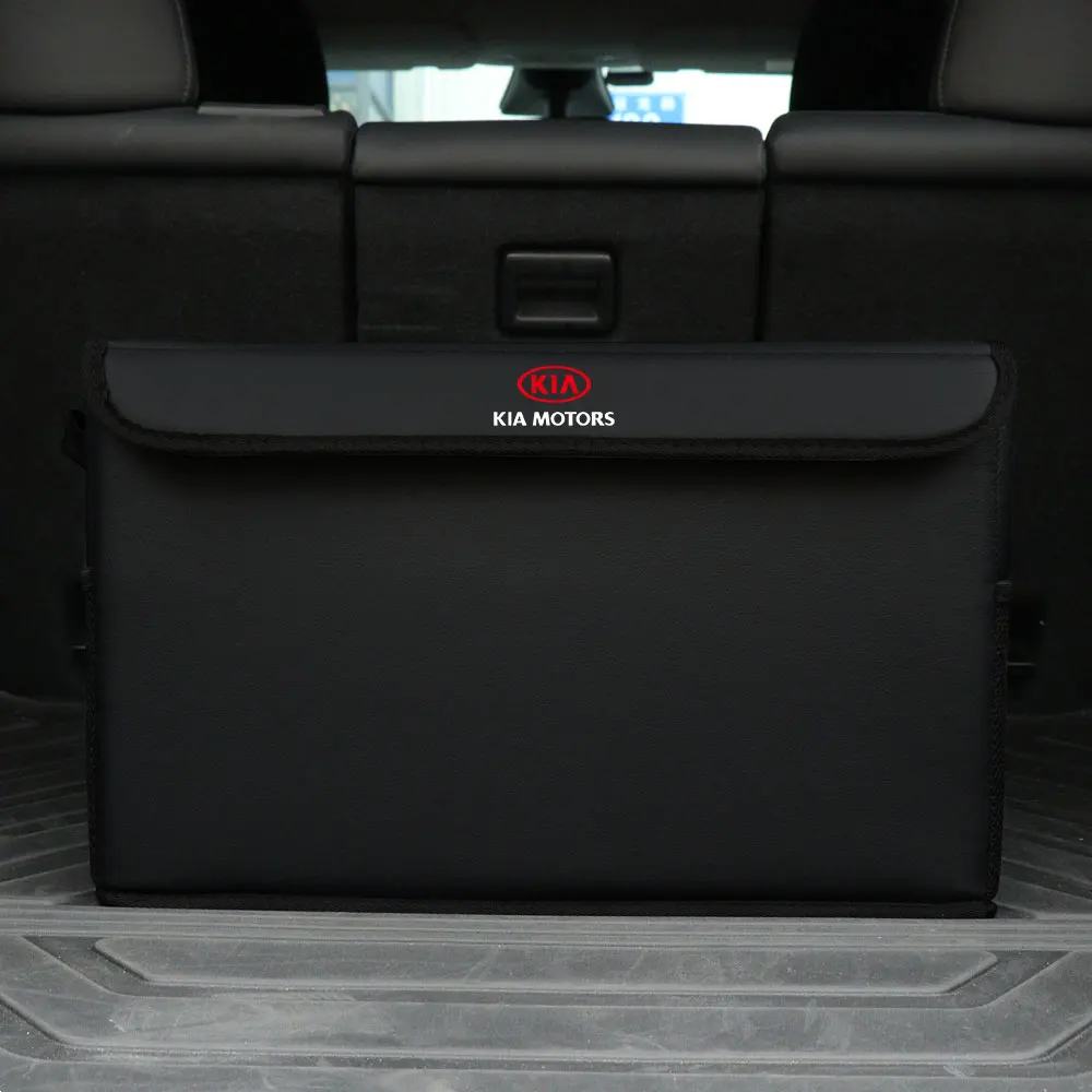 Große Kapazität Kofferraum Aufbewahrungstasche Weichfilz Organizer Box Zubehör für KIA Sportage Ceed Sorento Optima Picanto Rio Soul – Detail 15