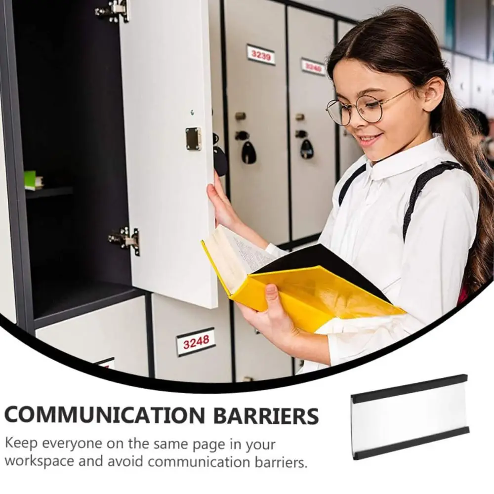 화이트 페이퍼 카드 마그네틱 라벨 홀더 강력 자석 보호 필름 C 채널 라벨 홀더 깔끔 조절 가능