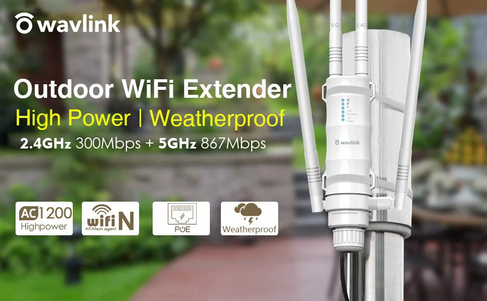 Wavlink AC1200/600/300 Cao Cấp WIFI Router/AP WIFI Repeater Wifi Hai Dand 2.4G/5G Anten Độ Lợi Cao POE EU