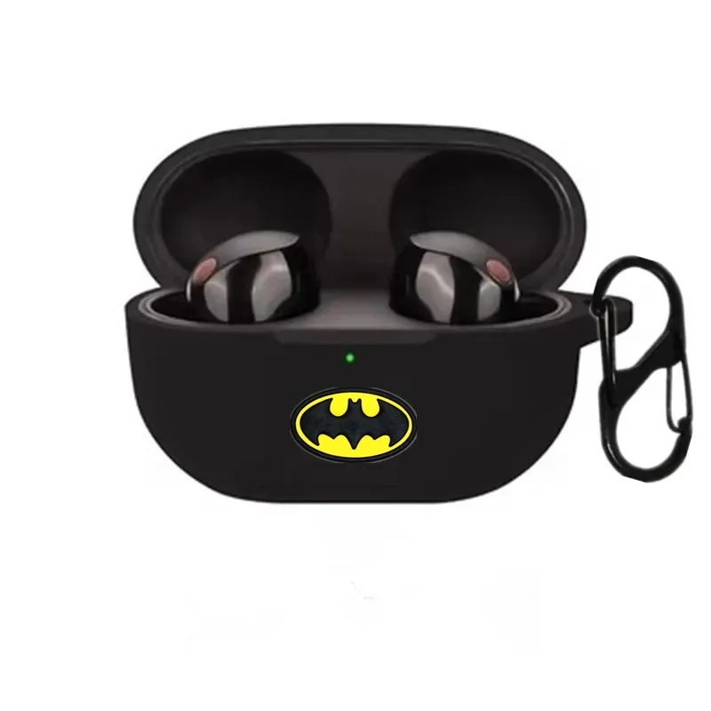 Cartoon Marvel Batman Earphone Case Cover For Sony WF-1000XM5/WF-1000XM4 Silicone Wireless Earbuds Protective Shell With Hook