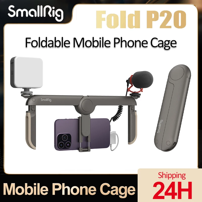 

Складная Клетка для смартфона SmallRig Fold P20, универсальная Складная Клетка для смартфона с холодным башмаком и винтом 1/4 "-20 для iphone Pro, Xiaomi