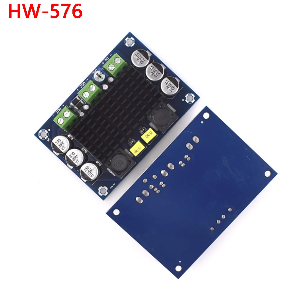 Hw-576 100W TPA3116D2 Mono Amplifier Board DC 12V-26V Digital Audio Power Amplifier Sound Board digital audio amplifier board tenghong tpa3116d2 digital amplifier audio board dc12 24v power xh m642 automatic boost sound amplifier for speakers 50w 2