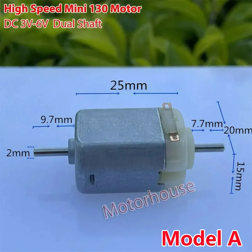 Moteur RC 130 Double Arbre ou Simple Arbre 3-6V pour Modélisme