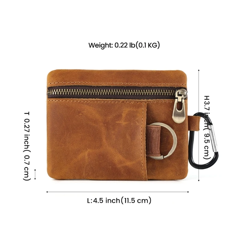 Vintage Change Card Holder Multi-Slot Purse Card Case Wallet Purse Holder Credit Card with Keychain