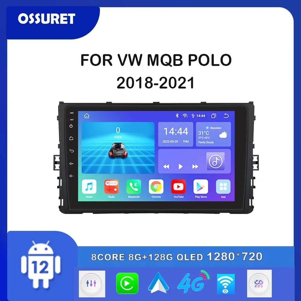 

Android 12 Авторадио для Volkswagen VW MQB POLO VI Jetta MK7 T6 Bora 2018 - 2021 мультимедийный видеоплеер GPS навигатор Carplay стерео