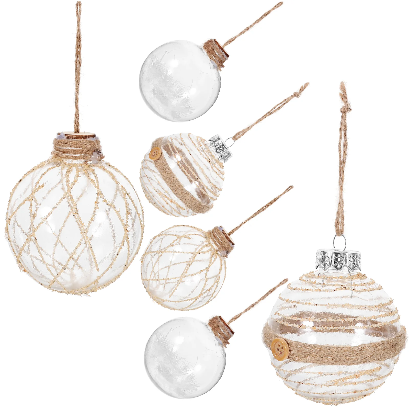 

6 Pcs Xmas Tree Decorations Christmas Ball Supplies Ornaments Flash Balls Pendants Props
