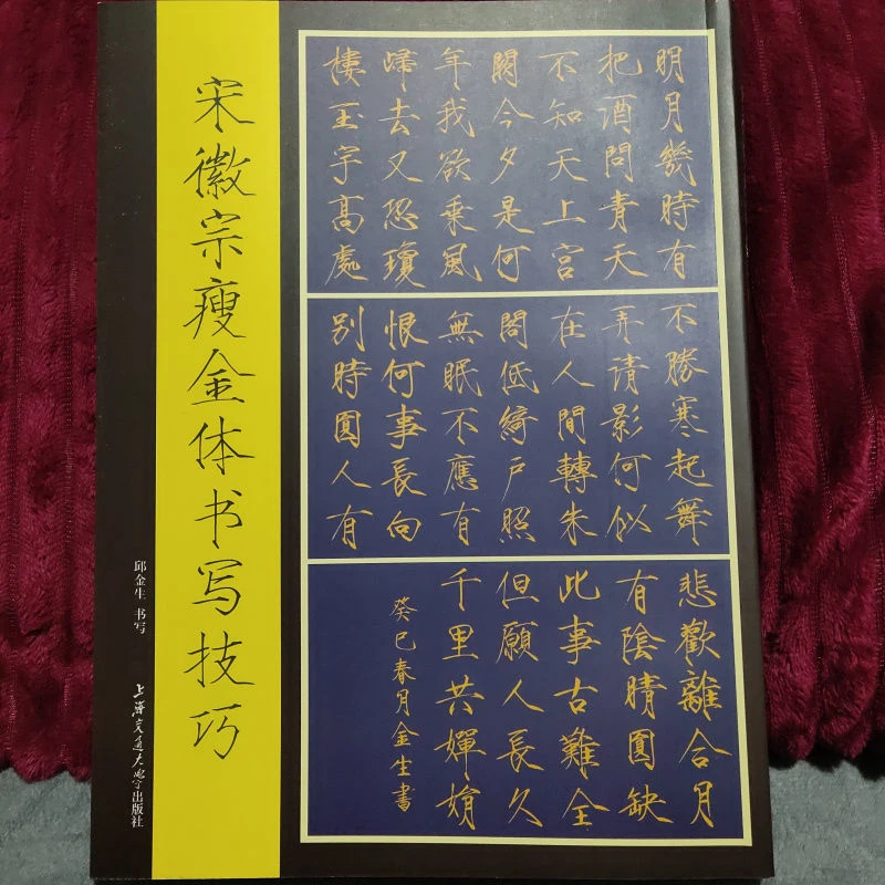 

Calligraphy Book Brush Copybook Chinese Song Huizong's Thin Gold Style Writing Skill Tutorial Beginner Calligraphy Entry Copying