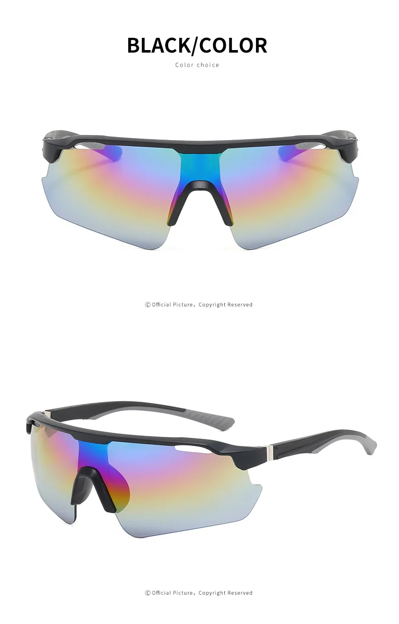 Fahrradbrille für Männer und Frauen, Outdoor-Sport, bunte Sonnenbrille, neue modische winddichte Sonnenbrille 8829 – Detail 15