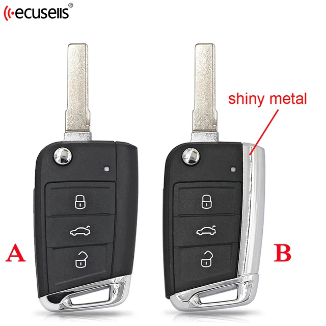 Ecusells 3 Tasten Flip Remote Cover Schlüssel anhänger Shell Case für VW  Volkswagen Golf Vii Golf7 MK7 Skoda Octavia Sitz Leon Altea Hu66 -  AliExpress