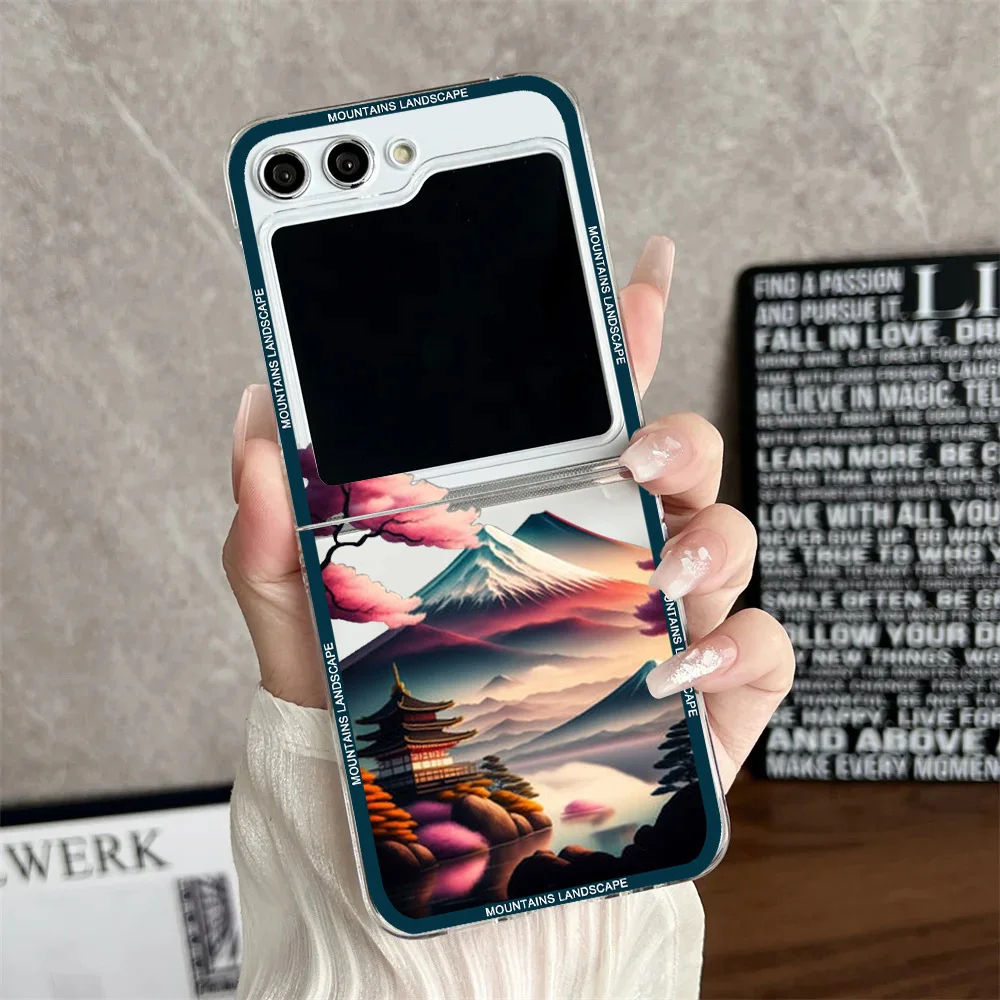 Hand-Painted Anime Landscape Hard PC Transparent Phone Case