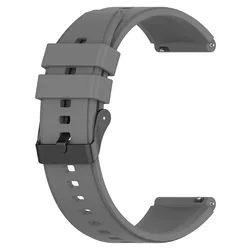 Versatile 22mm Silicone Sports Watch Strap - Premium Quality Replacement Band - Mi Watch Color (Gray)