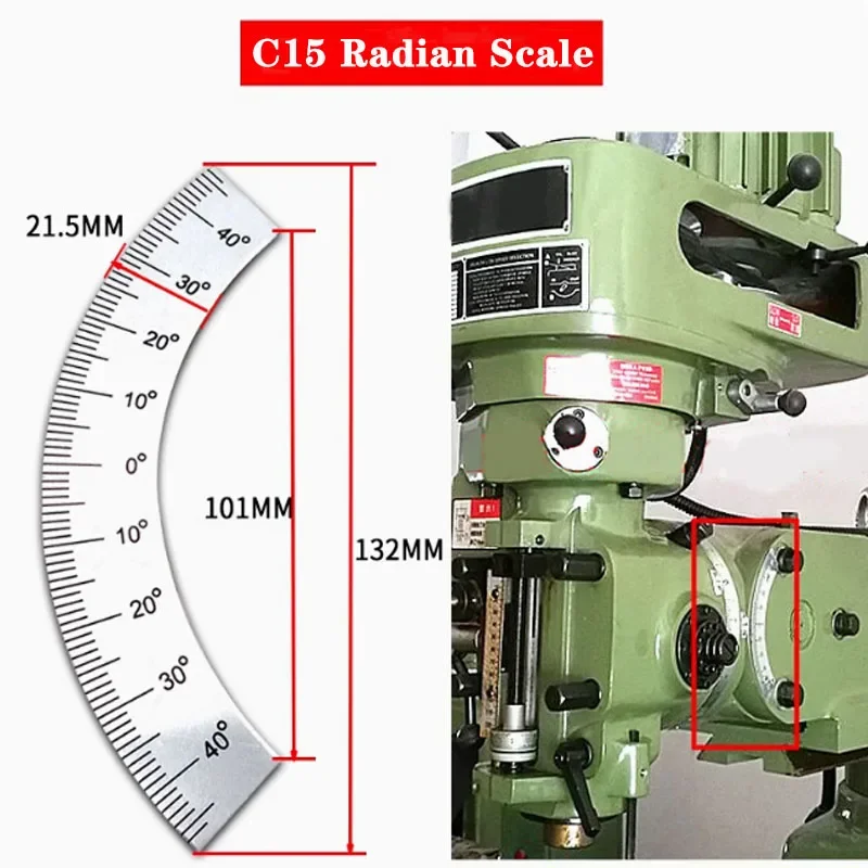 1PC CNC Bridgeport Milling Machine Accessories Spindle Upper and Lower Ruler Inner Hole Angle Ruler Turret Milling Machine milling machine tools,tilting milling table,cnc engraving milling upgrade kit