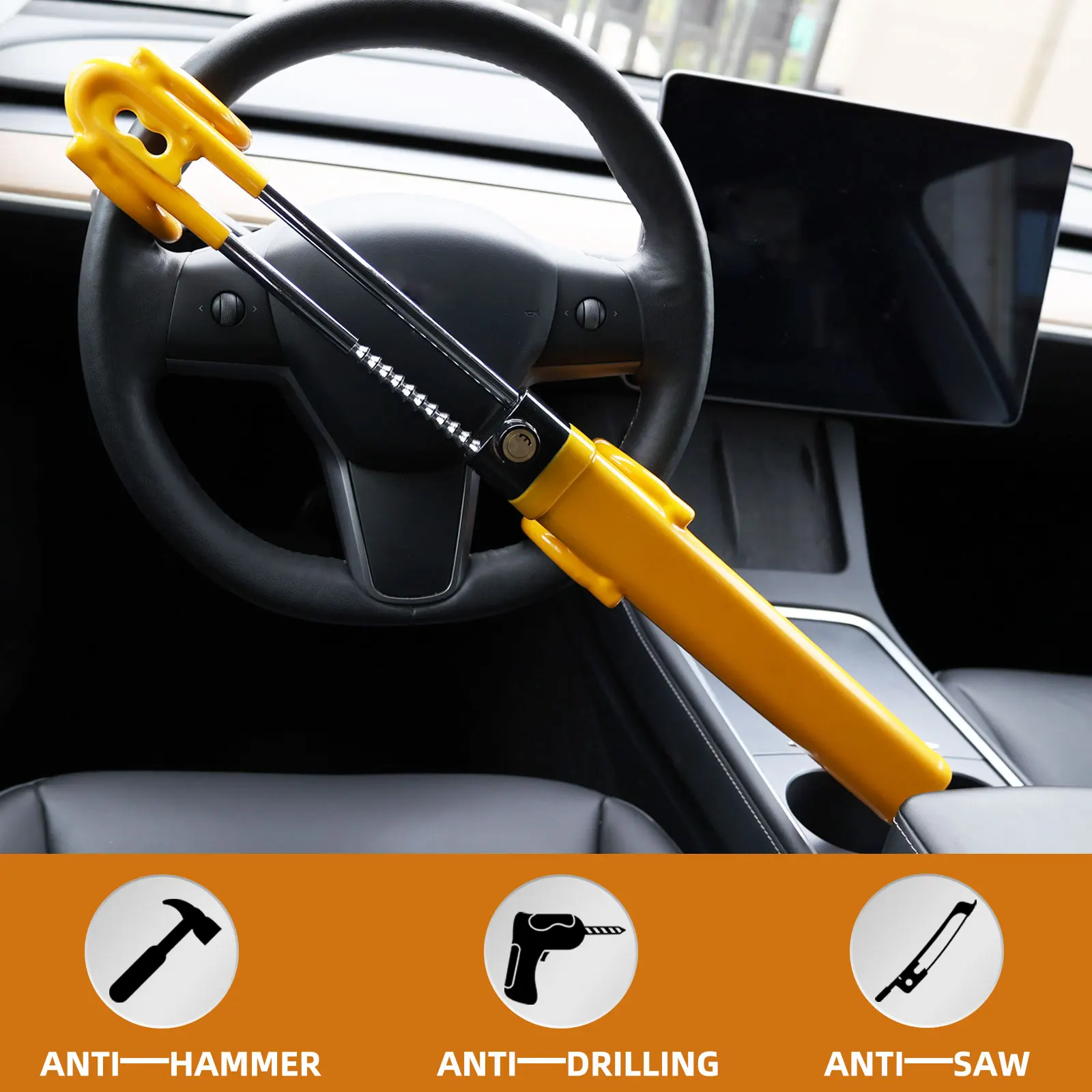 Universal Anti-theft Car Security Device With Double Hooks Universal ...
