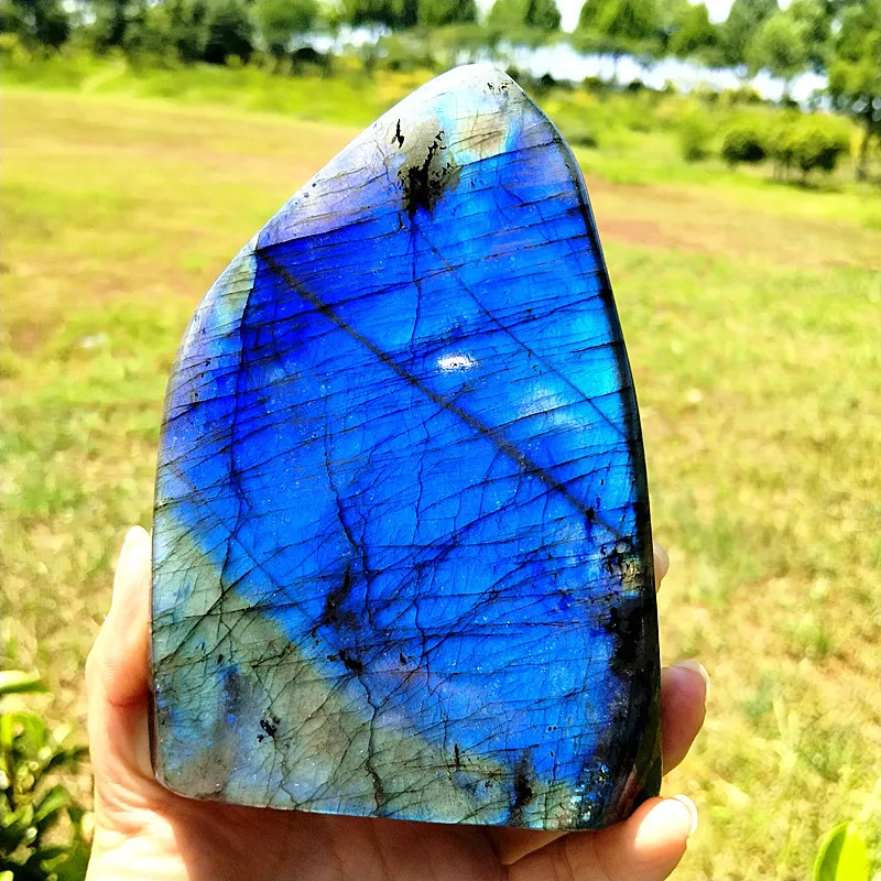 Natural Blue Labradorite Crystal Stone Freeform Ornaments Feng Shui Room  Decor And Witchcraft Reiki Labradorite Pierre Naturelle