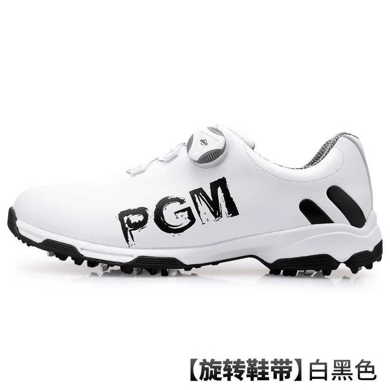PGM Golf Men's Shoe Rotating Lace Waterproof, Breathable, Non slip Sports Shoe