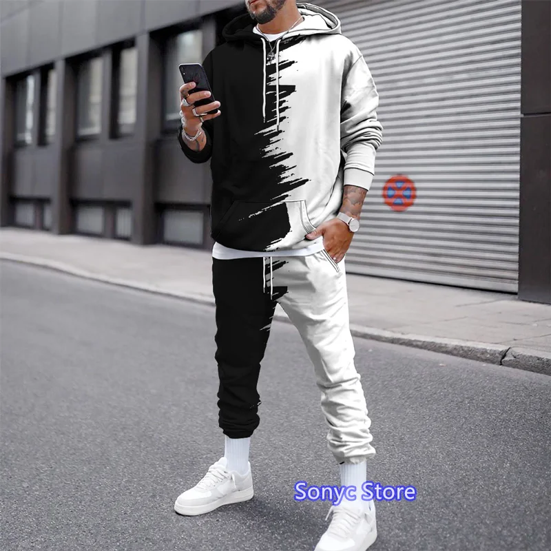 Trajes Baratos Hombre Conjunto De Sudadera Con Capucha Y Pantalón