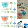 11 Pcs Sand Water Outdoor Fun Tool Bucket Beach Toy Set 4 Animal Sand Molds Shovel Rake Sprinkler Sand Sifter for Toddlers 3+Age 1
